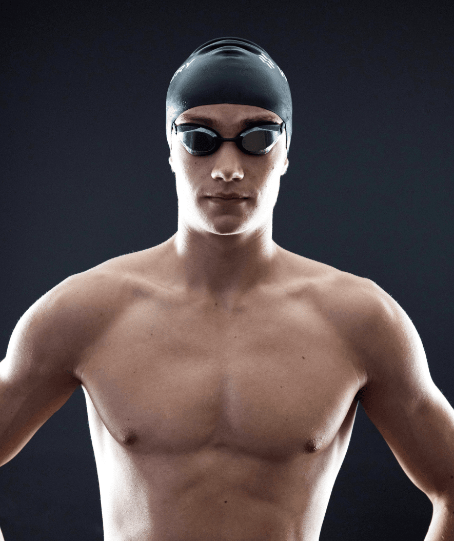 Watery Elite-uimalasit - Poseidon Ultra Mirror - Musta/hopea