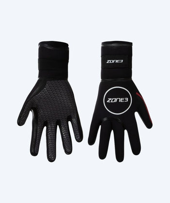 ZONE3 neopreenihanskat - Heat-Tech (3.5mm) - Musta/Punainen