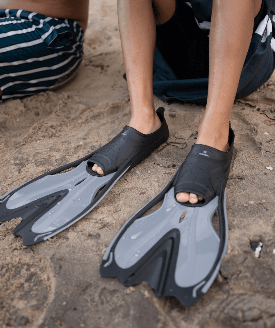 Watery sukellusräpylät - Delphina - Musta/harmaa