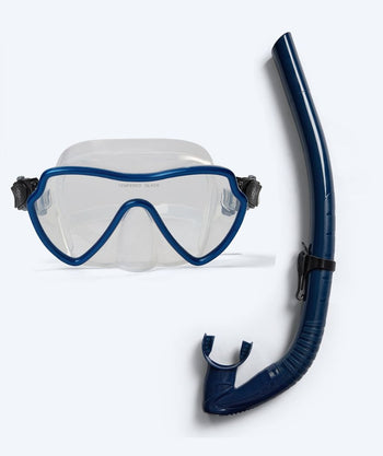 Watery Combo snorkkelisetti aikuisille (yli 15 vuotiaille) - Fraser/Coast - Sininen/tummansininen