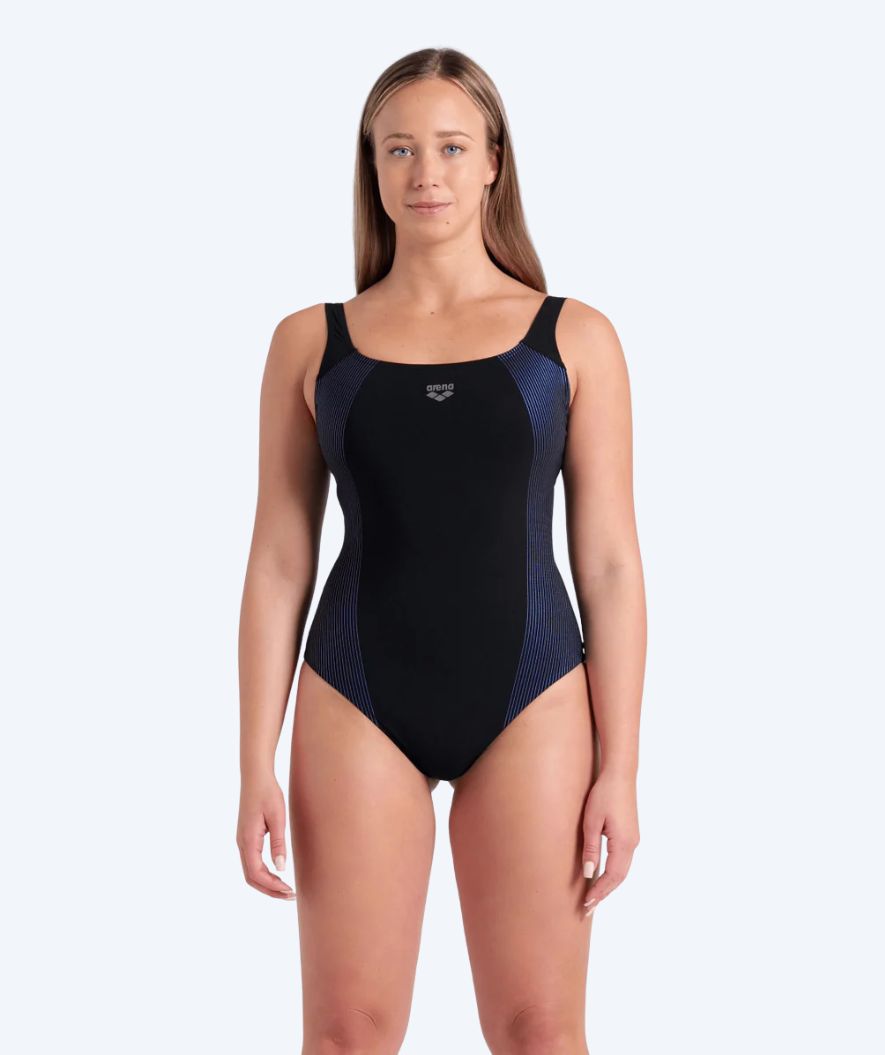 Arena topattu uimapuku naisille - Adele - Musta/violetti