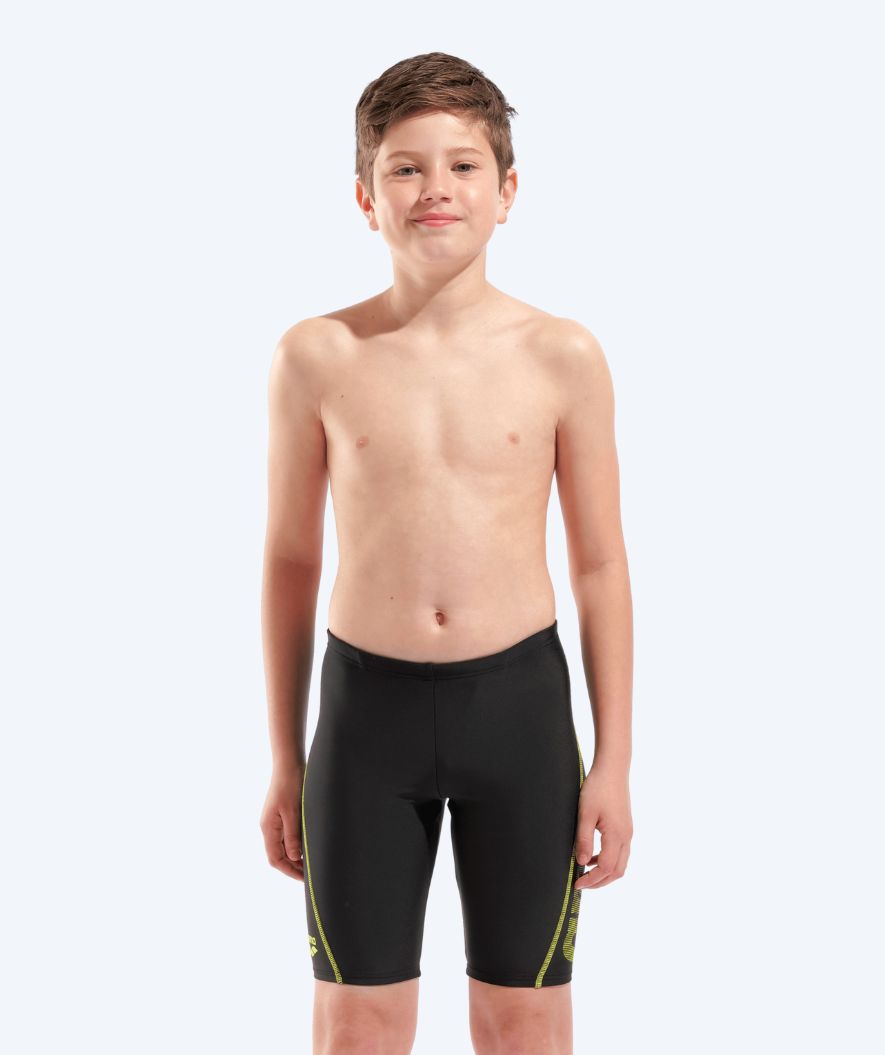 Arena pitkät uimahousut pojille - Logo - Musta/vihreä