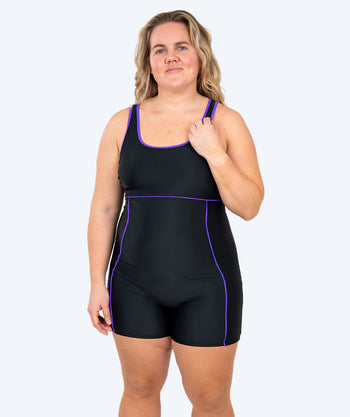 Watery uimapuku hameella naisille - Tirta - Musta/violetti