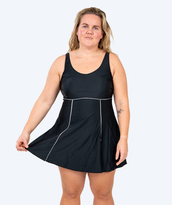 Watery uimapuku hameella naisille - River - Musta/valkoinen