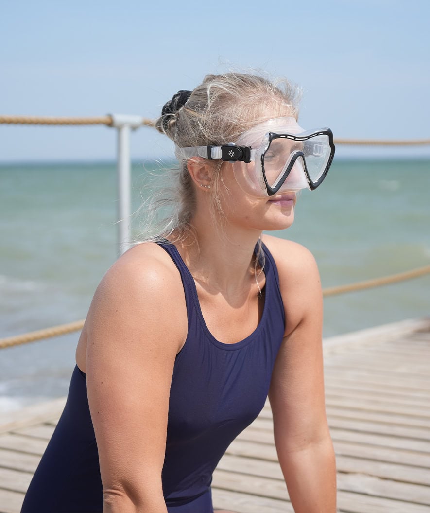 Watery sukellusmaski aikuisille (15 vuodesta alkaen) - Nebula - Musta