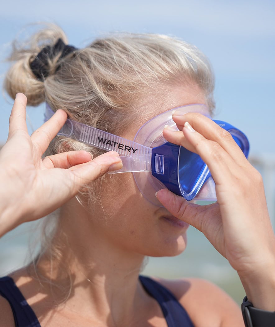 Watery sukellusmaski junioreille (8-15) - Nerina - Sininen/sininen