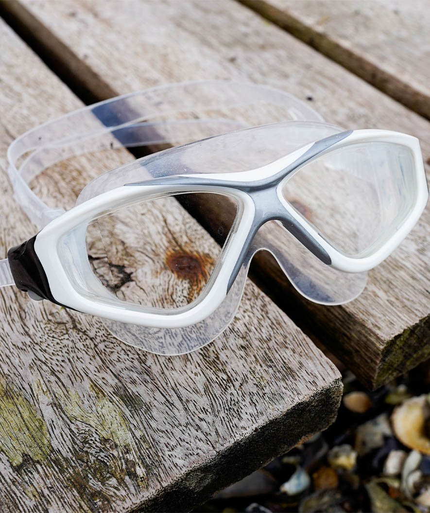 Watery uimamaski aikuisille - Mantis - Valkoinen/harmaa