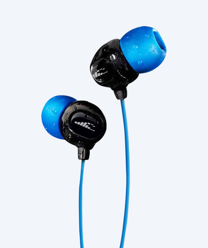 H2OAudio vedenkestävät kuulokkeet - Surge S Plus - lyhyt naru - Sininen