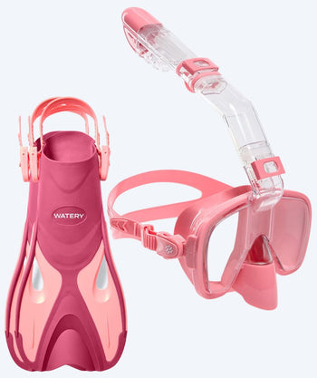 Watery snorkkelisetti lapsille - Fisher/Pearl - Pinkki/pinkki
