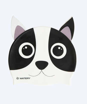 Watery uimalakki lapsille - Dashers - Dog (Valkoinen/musta)