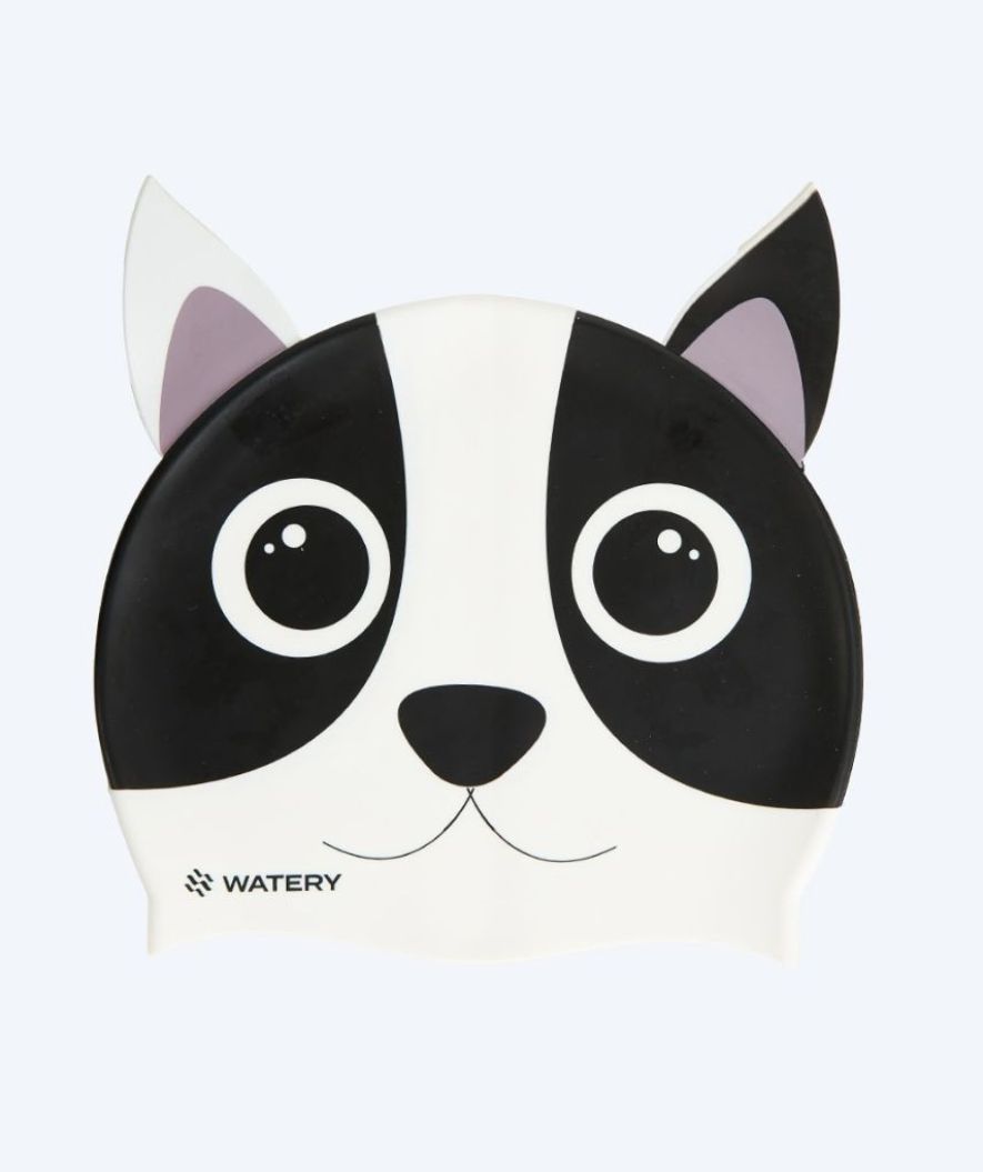 Watery uimalakki lapsille - Dashers - Dog (Valkoinen/musta)