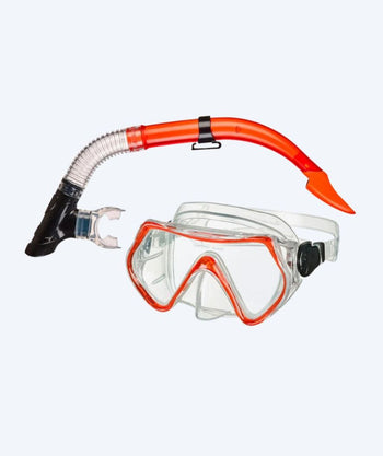 Beco Combo snorkkelisetti lapsille (yli 8 vuotiaille) - Livorno - Punainen