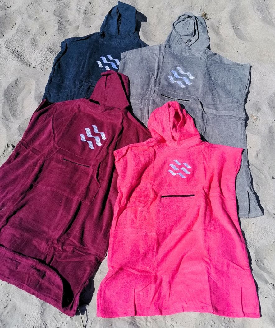 Watery kylpyponcho lapsille (1-6) - puuvilla - tummansininen