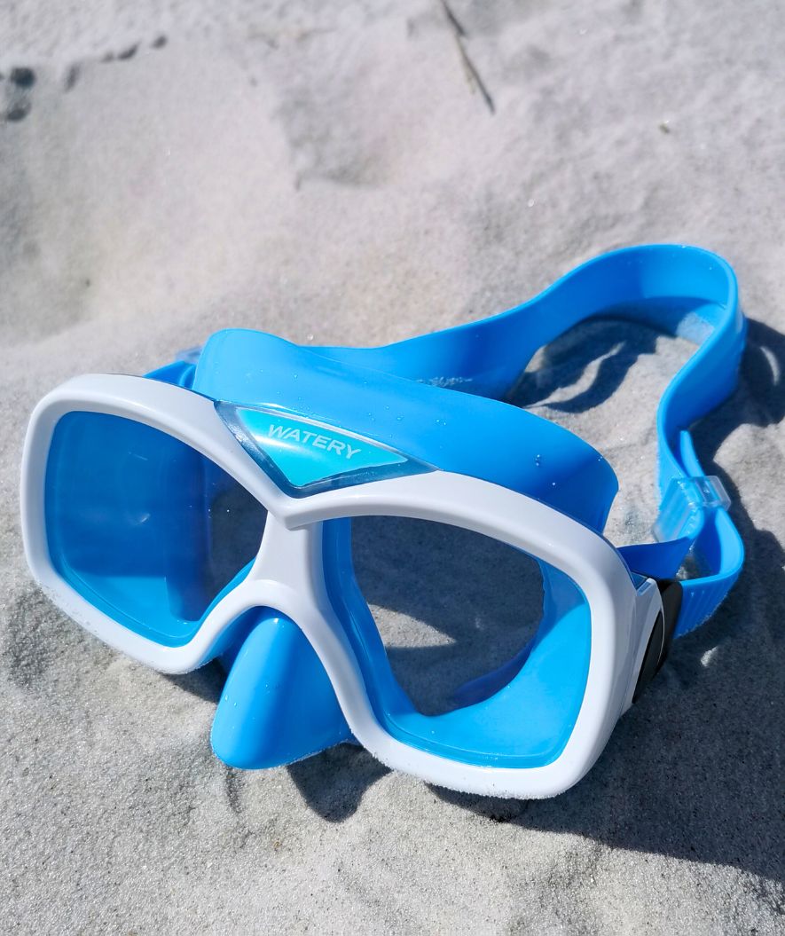 Watery sukellusmaski junioreille (8-15) - Misu - Sininen/valkoinen