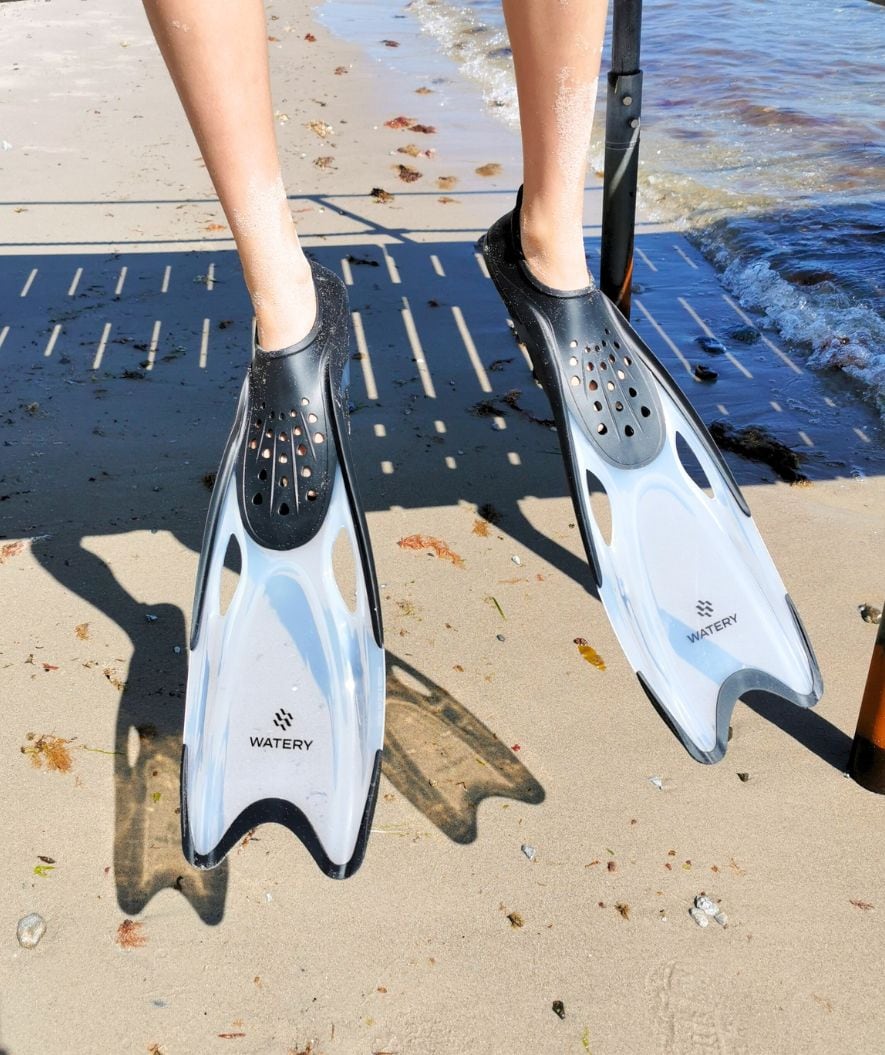 Watery sukellusräpylät aikuisille (36-45) - Rilian - Musta/läpinäkyvä