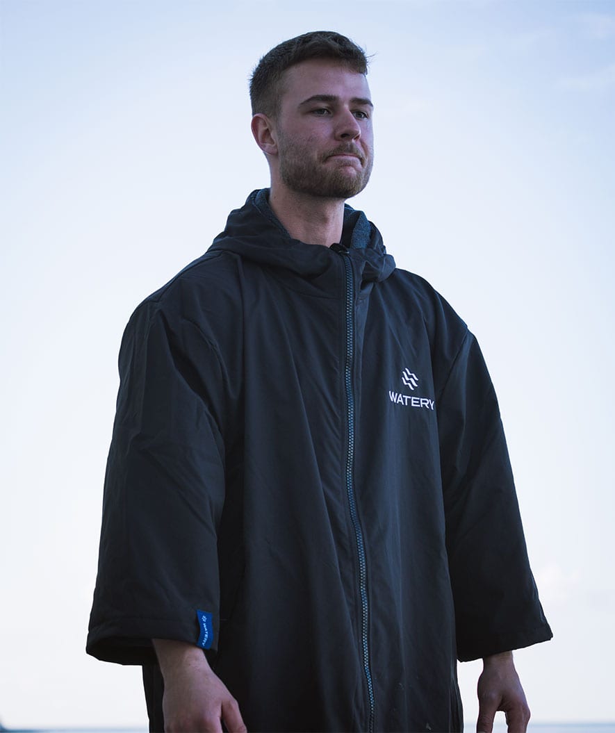 Watery surffiponcho - Vedenkestävä - Musta