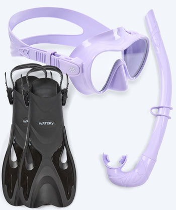 Watery snorkkelisetti lapsille - Fisher/Cliff - Violetti