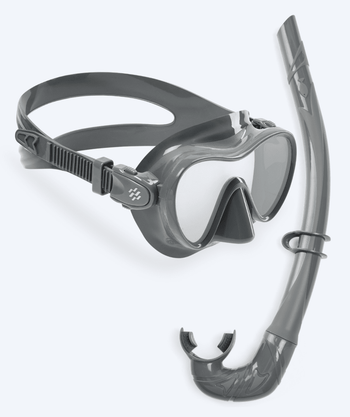 Watery Combo snorkkelisetti lapsille - Cliff - Harmaa