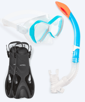 Watery snorkkelisetti lapsille - Fisher/Triton - Vaaleansininen