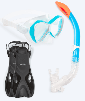Watery snorkkelisetti lapsille - Fisher/Triton - Vaaleansininen