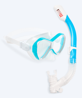 Watery Combo snorkkelisetti lapsille - Triton Full-dry - Vaaleansininen