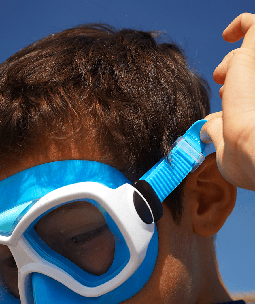 Watery sukellusmaski junioreille (8-15) - Misu - Sininen/valkoinen