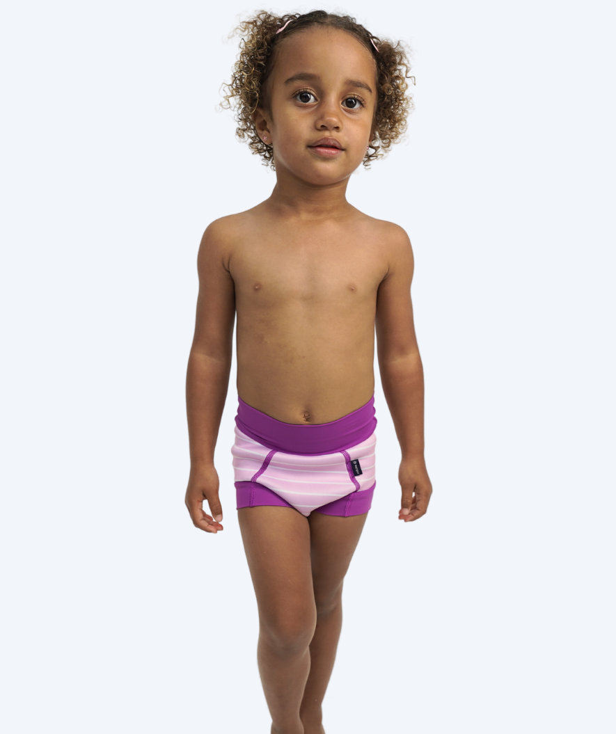 Watery uimavaipat lapsille - Neoprene Swim Nappy - Purple Stripes