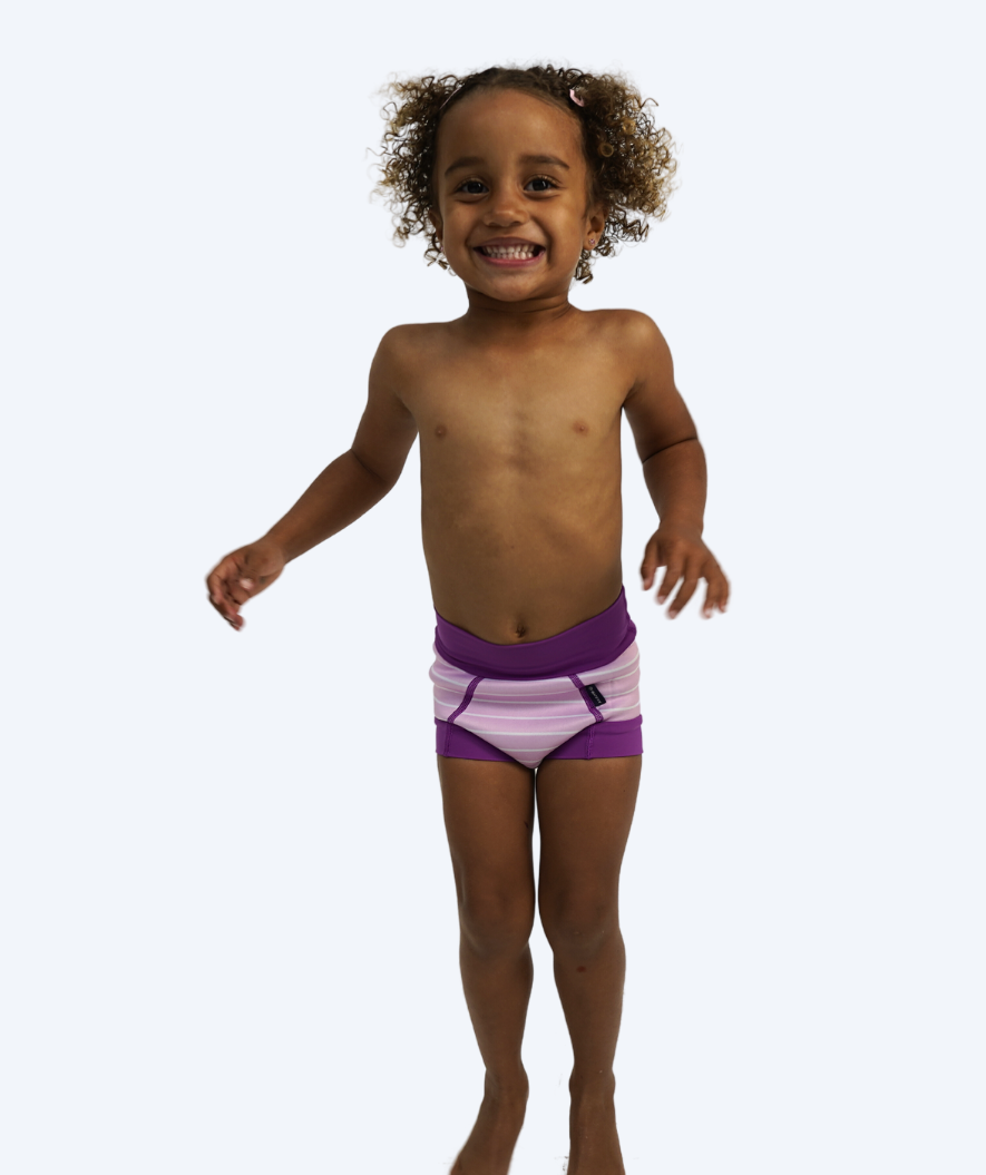 Watery uimavaipat lapsille - Neoprene Swim Nappy - Purple Stripes