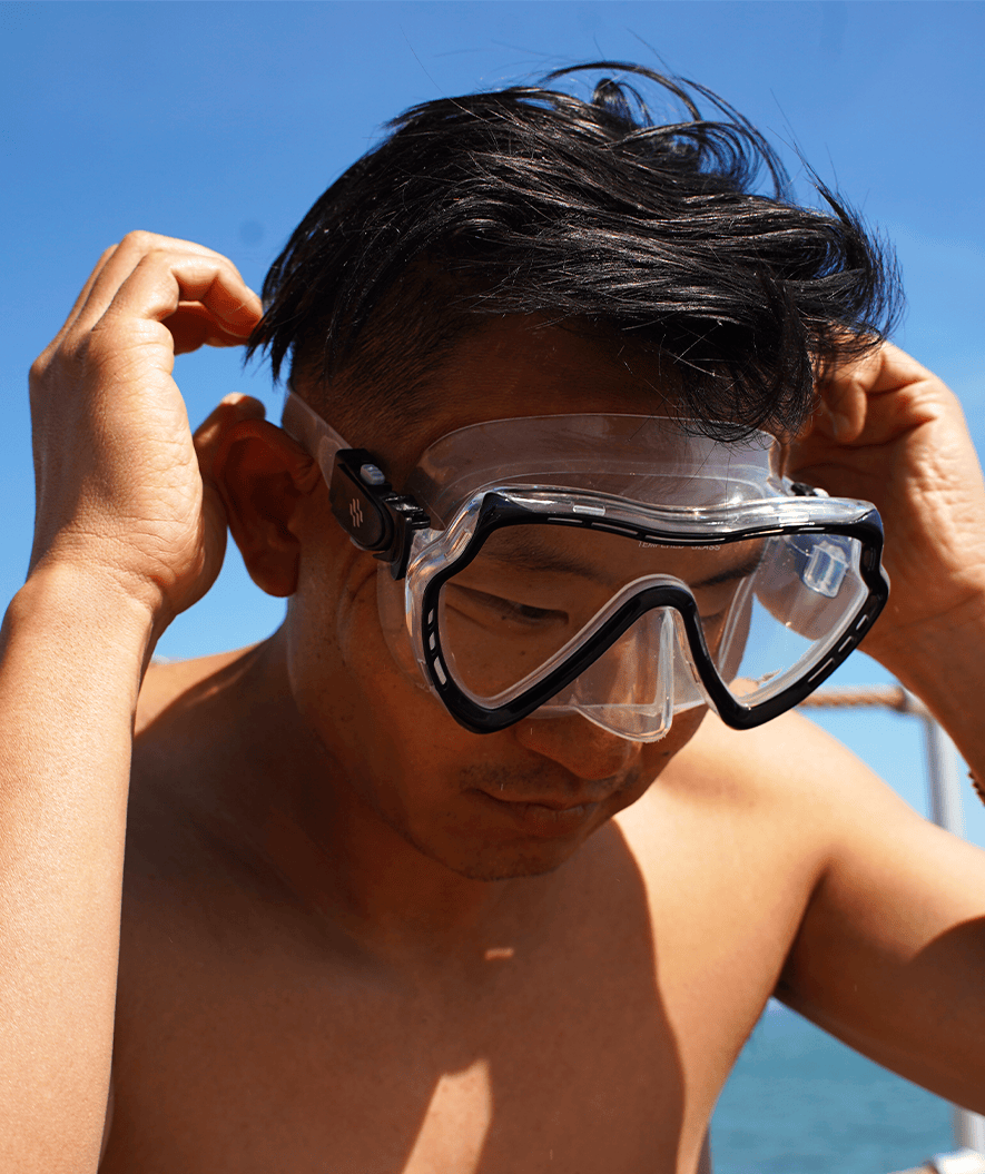 Watery sukellusmaski aikuisille (yli 15-vuotiaille) - Nebula - Musta