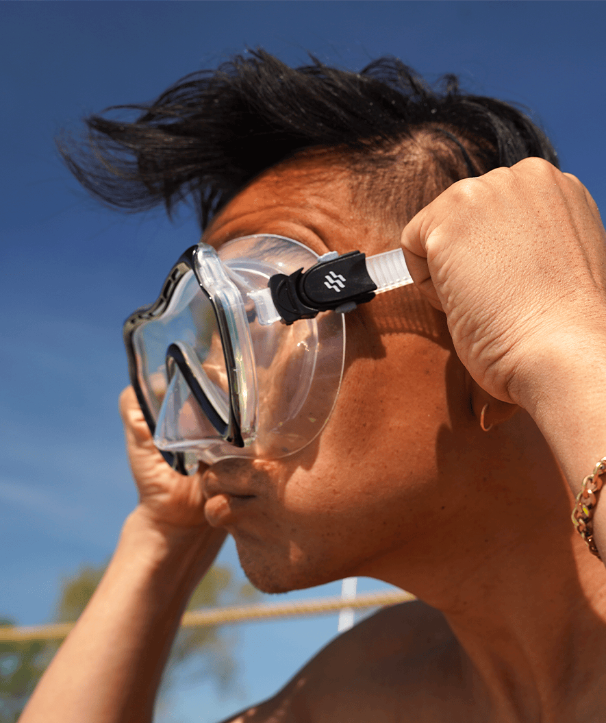 Watery sukellusmaski aikuisille (yli 15-vuotiaille) - Nebula - Musta