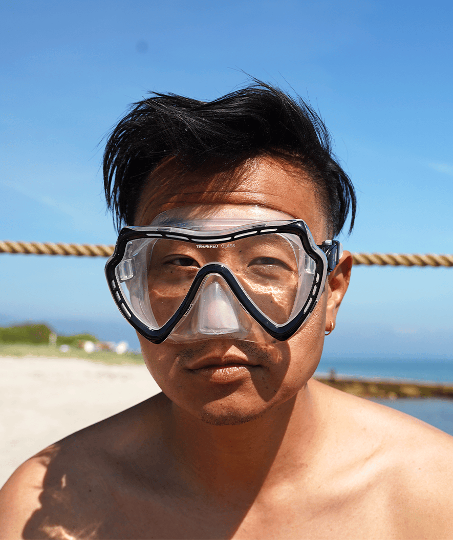 Watery sukellusmaski aikuisille (15 vuodesta alkaen) - Nebula - Musta