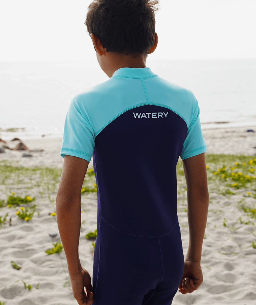 Watery UV-märkäpuvut lapsille - Calypso Shorty - Tummansininen
