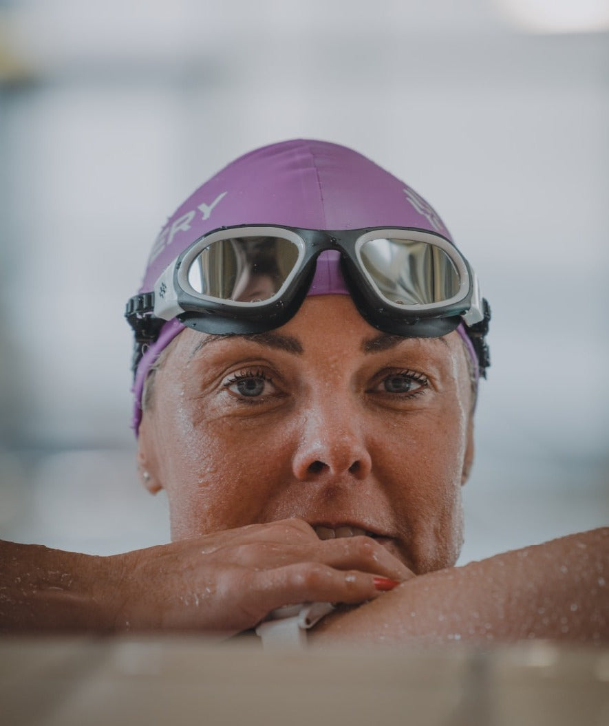 Watery harjoittelu-uimalasit - Raven Active - Musta/punainen 1.0