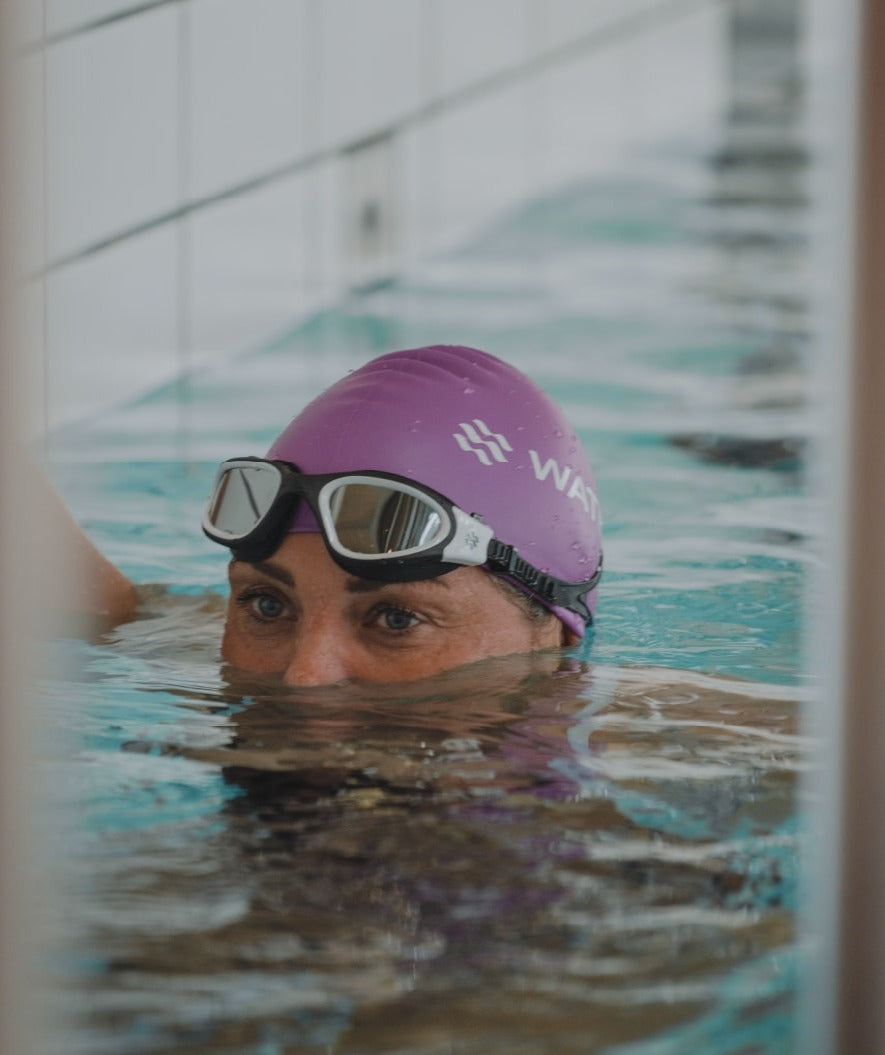 Watery uimalasit kuntoiluun - Raven Active - Musta/punainen 1.0