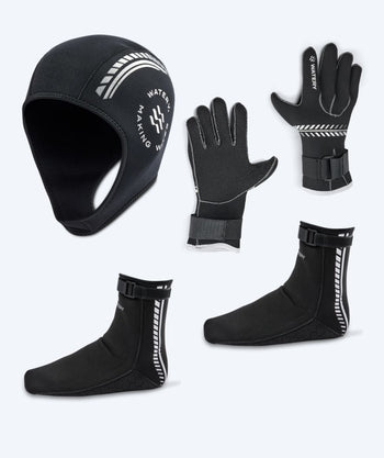 Watery neoprensetti - Thermal Reptile (3 mm) - Musta/hopea