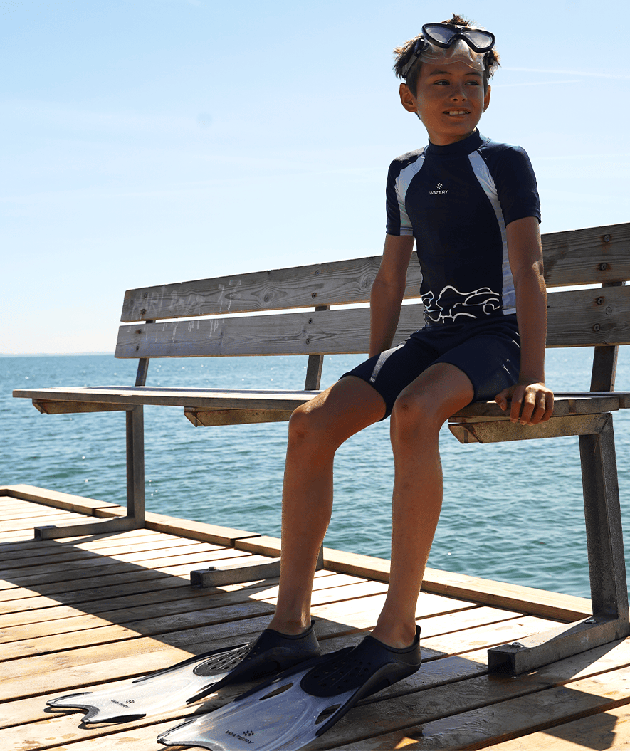 Watery sukellusräpylät aikuisille (36-45) - Rilian - Musta/läpinäkyvä