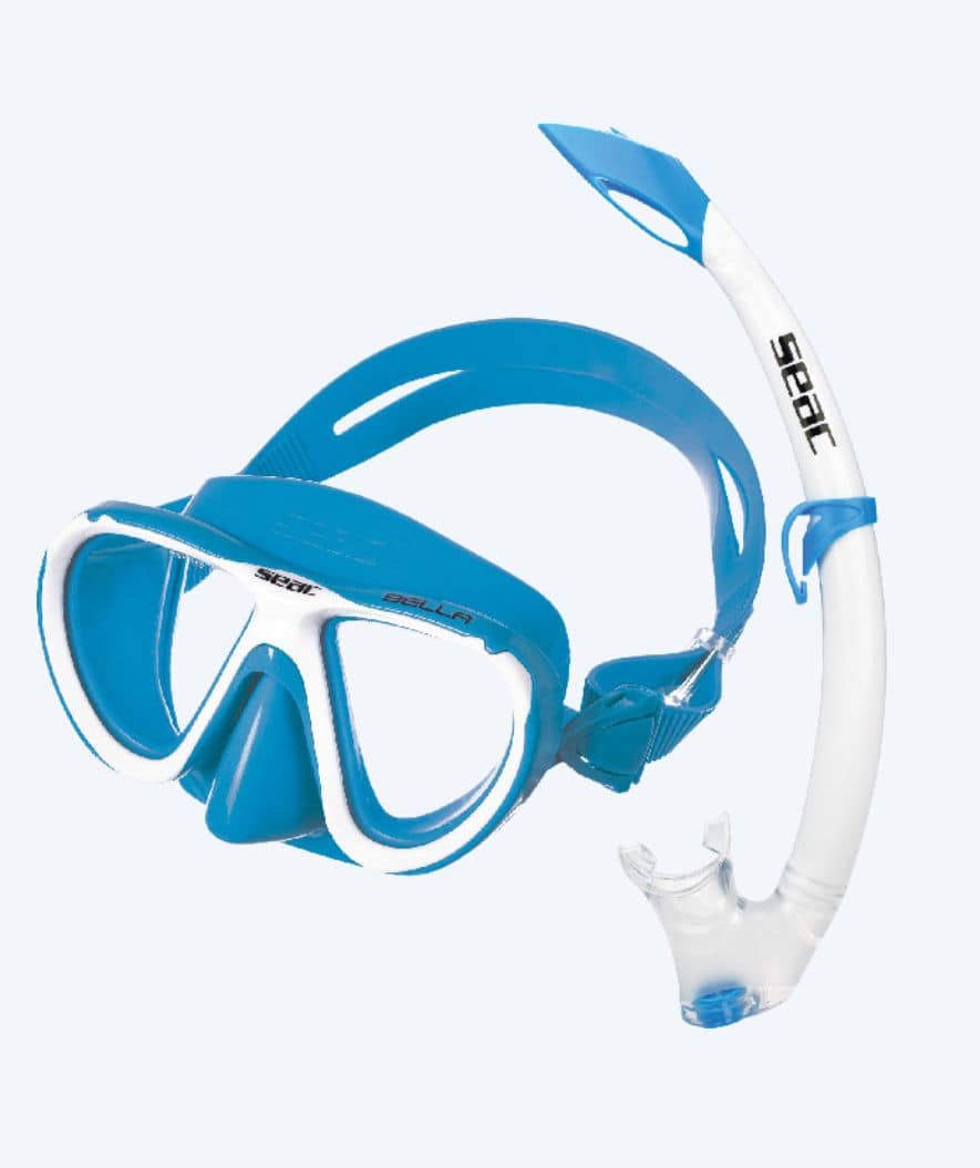 SEAC Combo snorkkelisetti lapsille (yli 3 vuotiaille) - Bella - Sininen/valkoinen