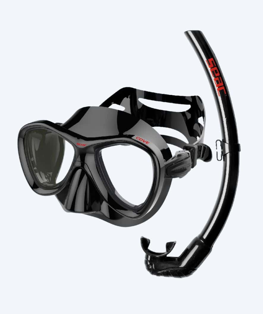 SEAC Combo snorkkelisetti aikuisille - Cove - Musta