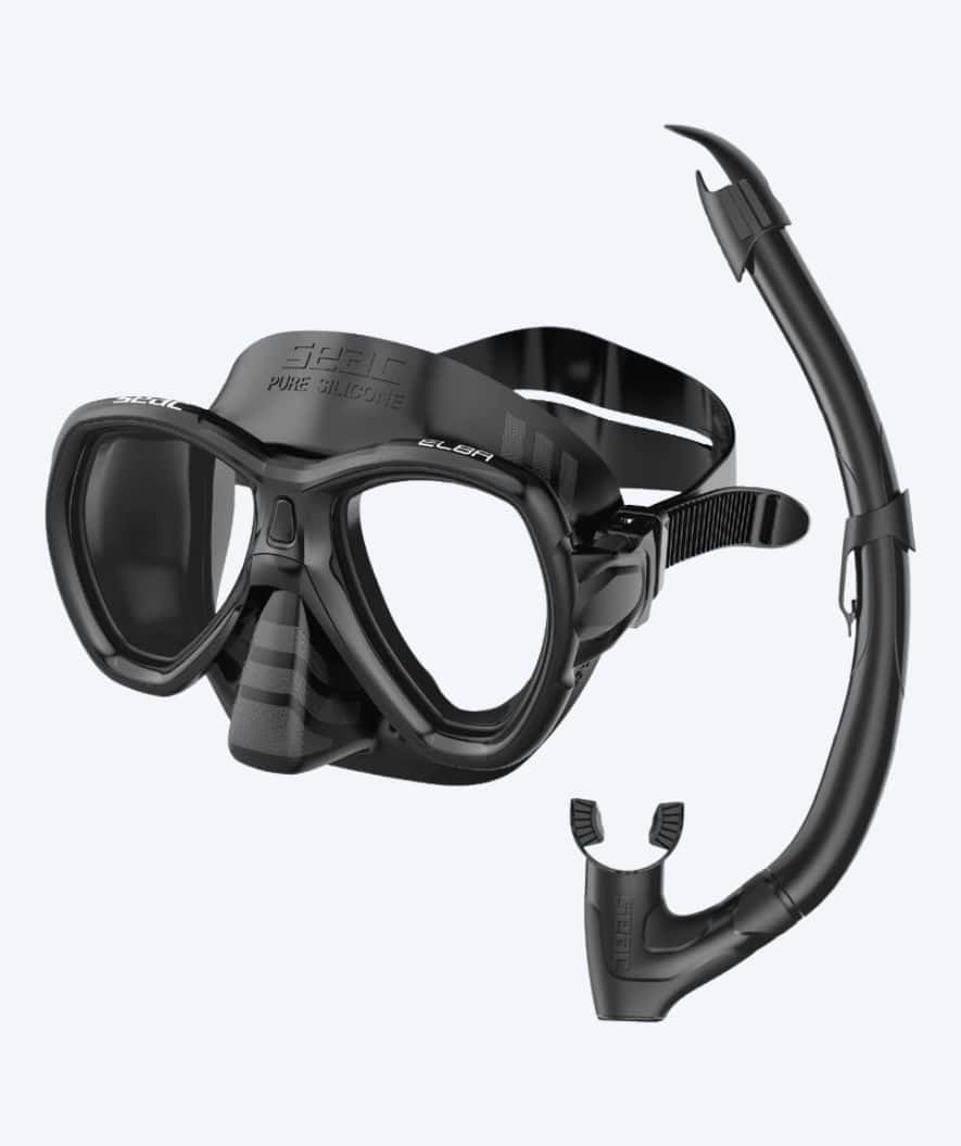 SEAC Combo snorkkelisetti aikuisille - Elba - Musta