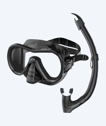SEAC Combo snorkkelisetti aikuisille - Giglio - Musta
