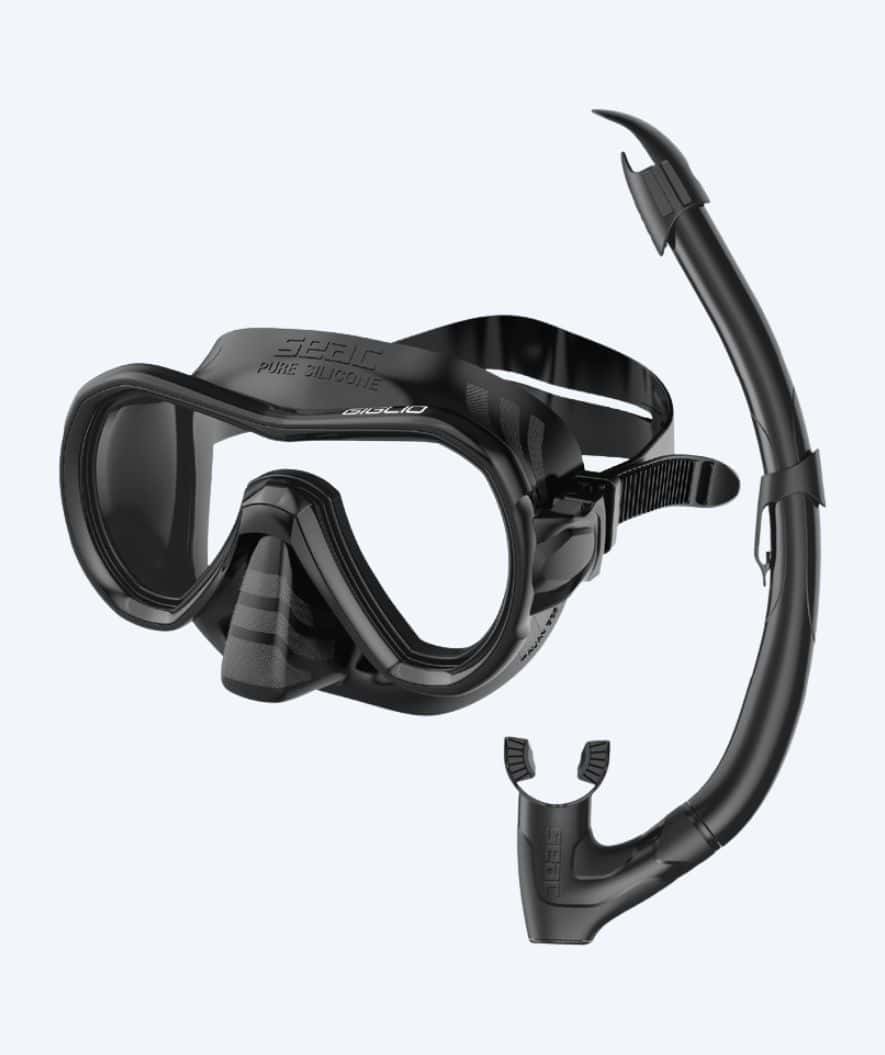 SEAC Combo snorkkelisetti aikuisille - Giglio - Musta