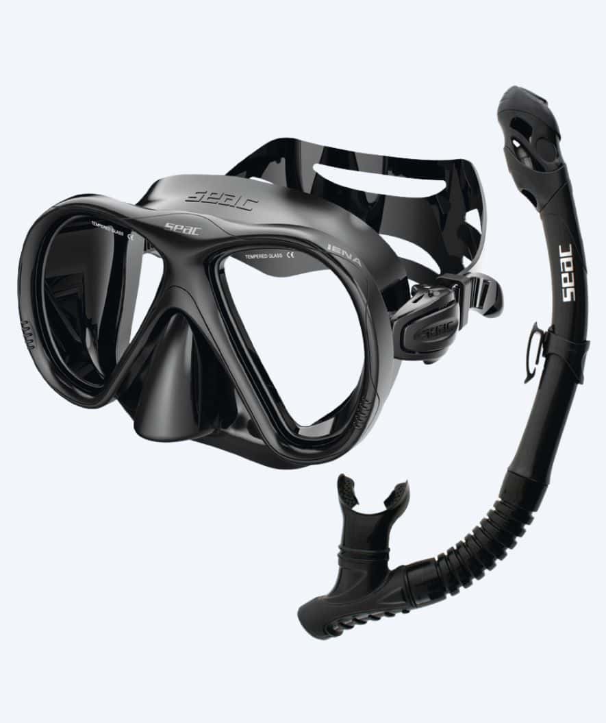 SEAC Combo snorkkelisetti aikuisille - Lena - Musta