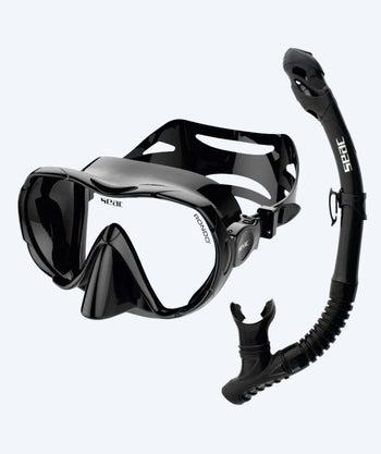 SEAC Combo snorkkelisetti aikuisille - Rondo - Musta