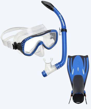 Aqualung snorkkelisetti aikuisille - Pakala - Sininen/Musta