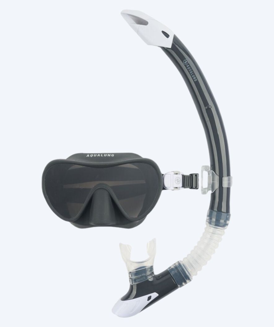 Aqualung Combo snorkkelisetti aikuisille - Nabul - Harmaa/valkoinen (Smoke linssi)