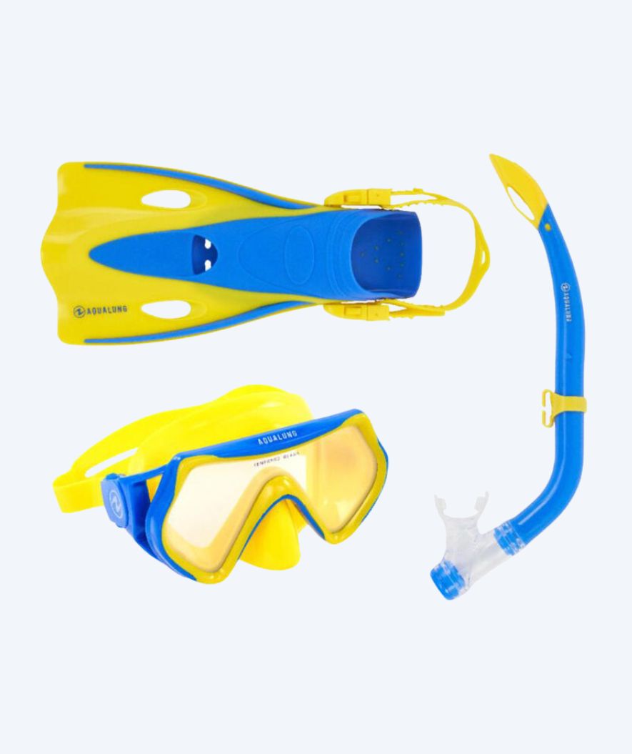 Aqualung snorkkelisetti lapsille - Hero - Keltainen/Sininen