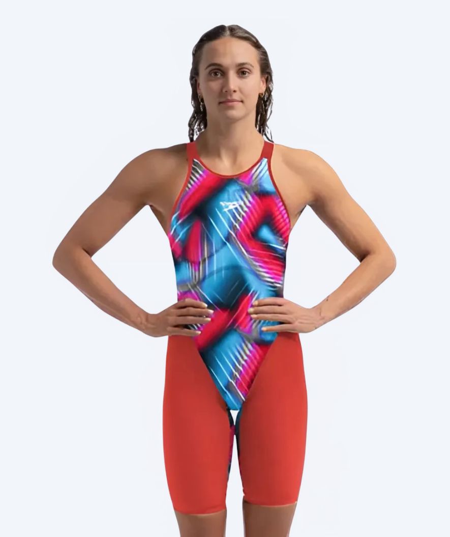 Speedo kilpailu-uimapuku naisille - LZR Pure Valor 2.0 - Punainen/monivärinen