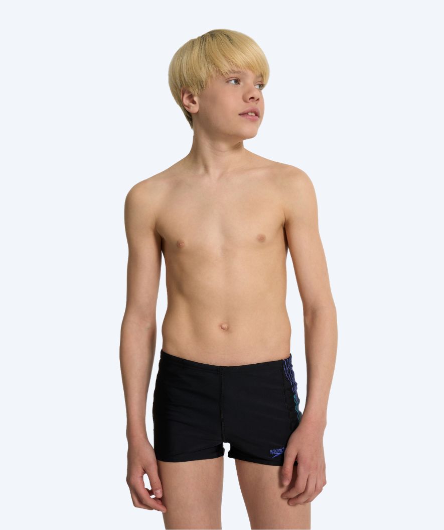 Speedo uimabokserit pojille - Plastisol Placement - Musta/Sininen