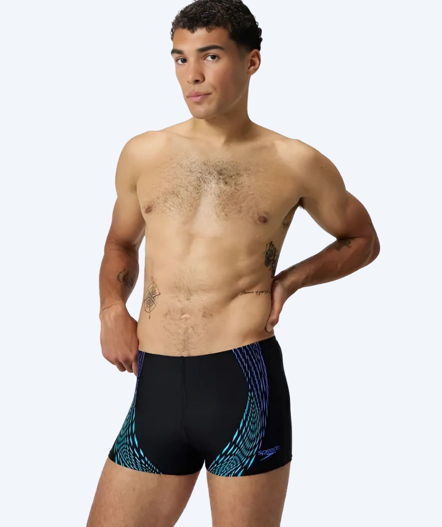 Speedo uimabokserit miehille - Duo Logo Print - Musta/tummansininen
