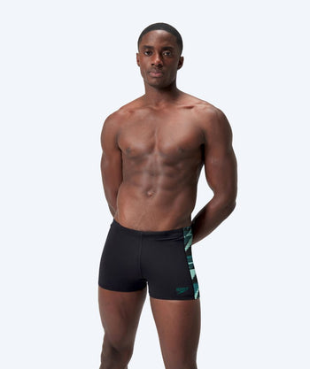 Speedo uimabokserit miehille - Hyperboom Panel - Musta/turkoosi